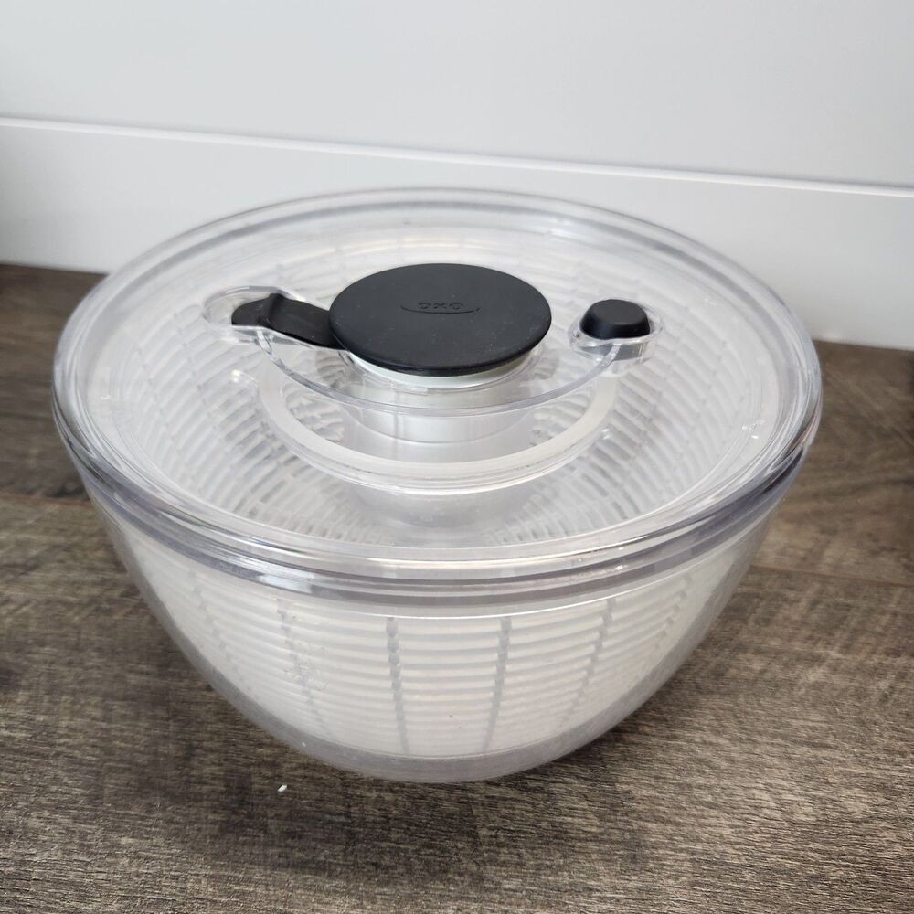 OXO Salad Spinner - Clear With Black Button 8 Inch